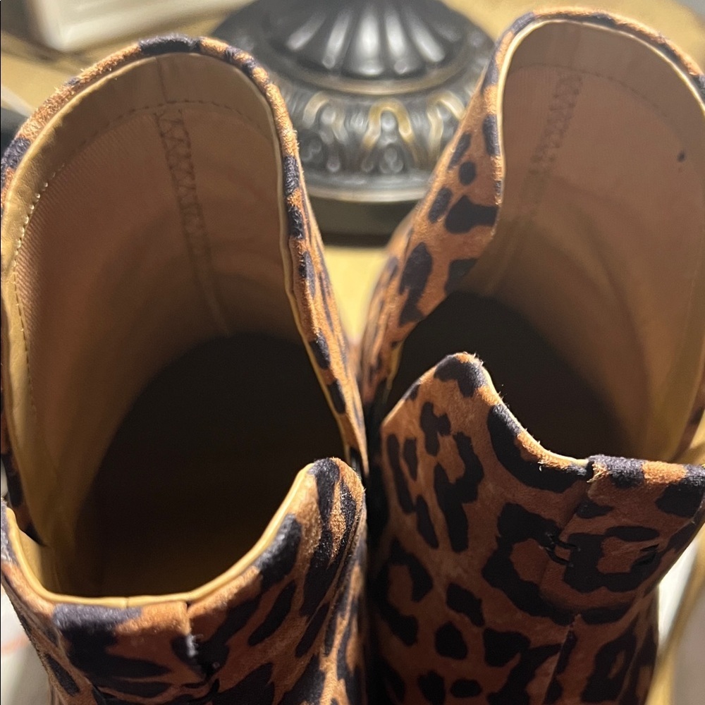 Franco Sarto Brown Leopard Ankle Booties, 8.5, NWOB - Picture 8 of 14
